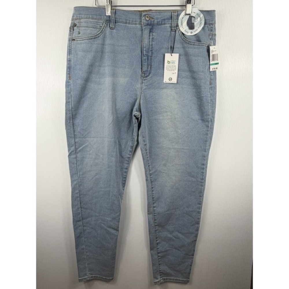 Curve Appeal Womens Jeans Size 16/33 Light Wash High Rise Essential Skinny Y2K